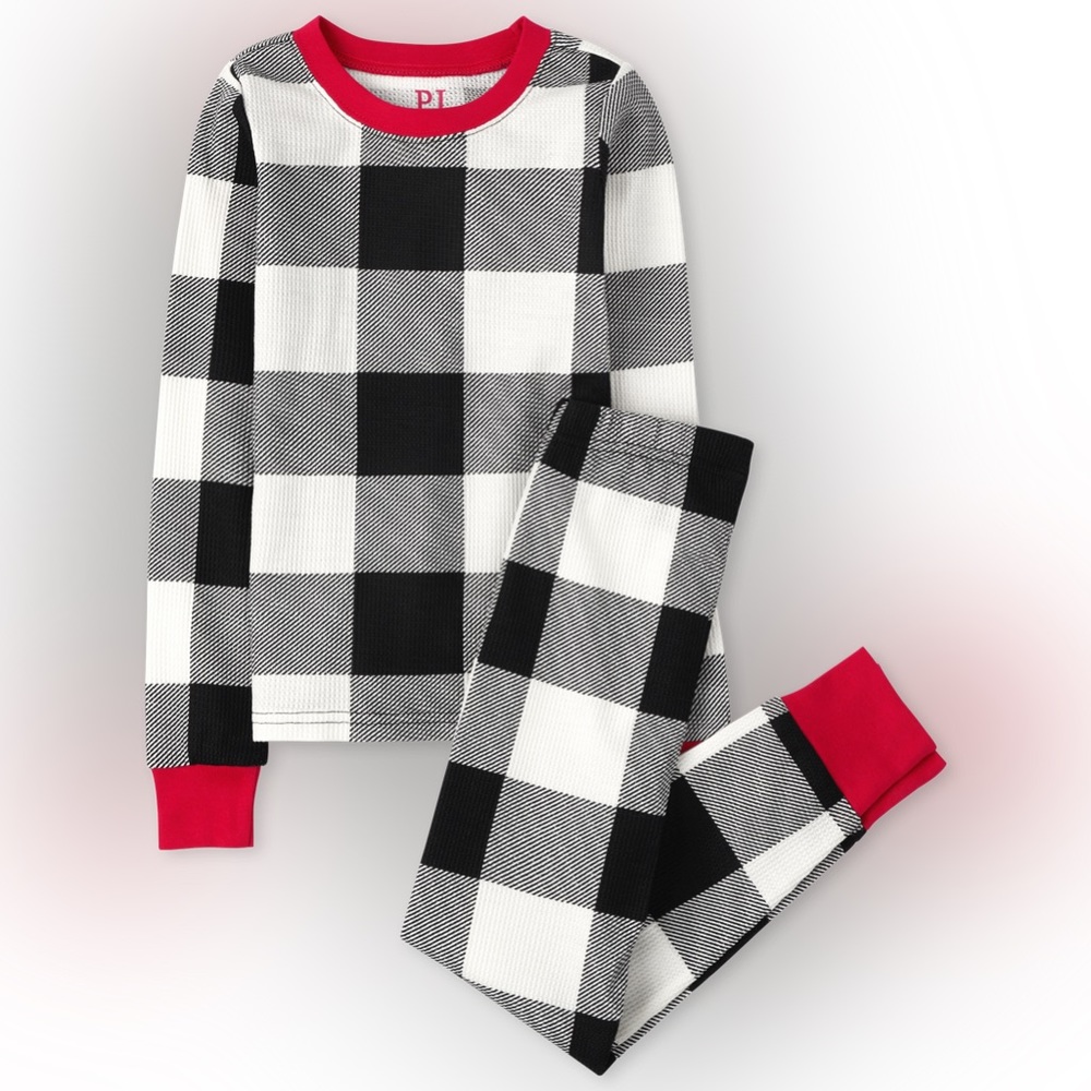 THE CHILDREN’S PLACE unisex kidsThermal Buffalo Plaid Snug Fit Cotton Pajamas